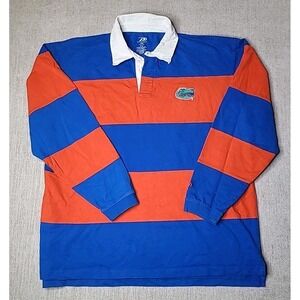 Pro Player Florida Gators Rugby Style Long Sleeve Orange/Blue Striped UF Mens XL